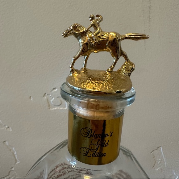 Empty Blantons Gold Bourbon Whiskey Bottle “S” - Picture 9 of 14